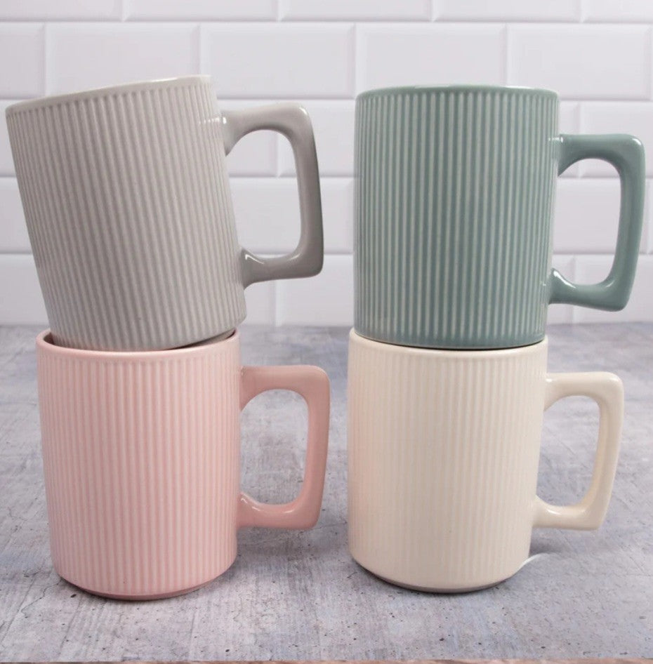 Love, Faith, Grace, Peace Four-Piece Ceramic Mug Set