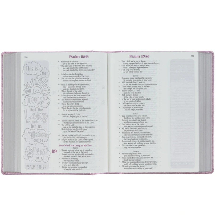 ESV Pink Salsa Faux Leather Hardcover My Creative Bible For Girls
