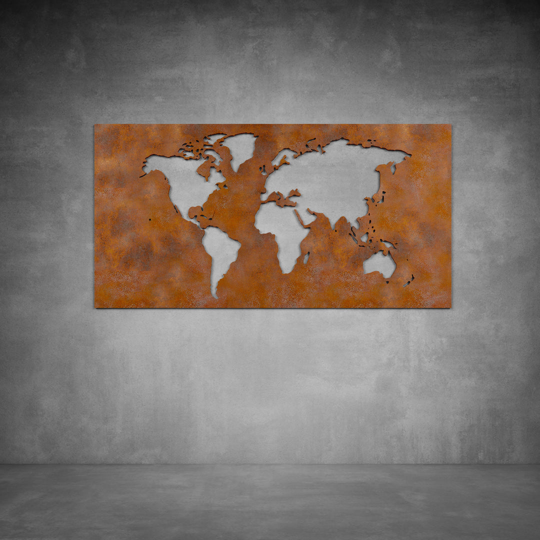World Map Wall Art – Precision Laser Cut