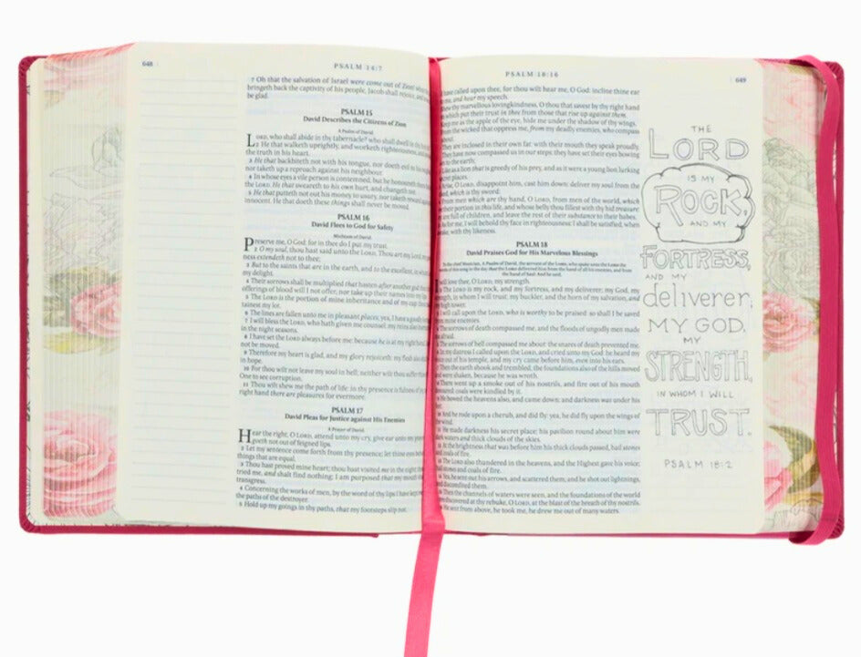 KJV Pink Faux Leather Hardcover My Creative Bible