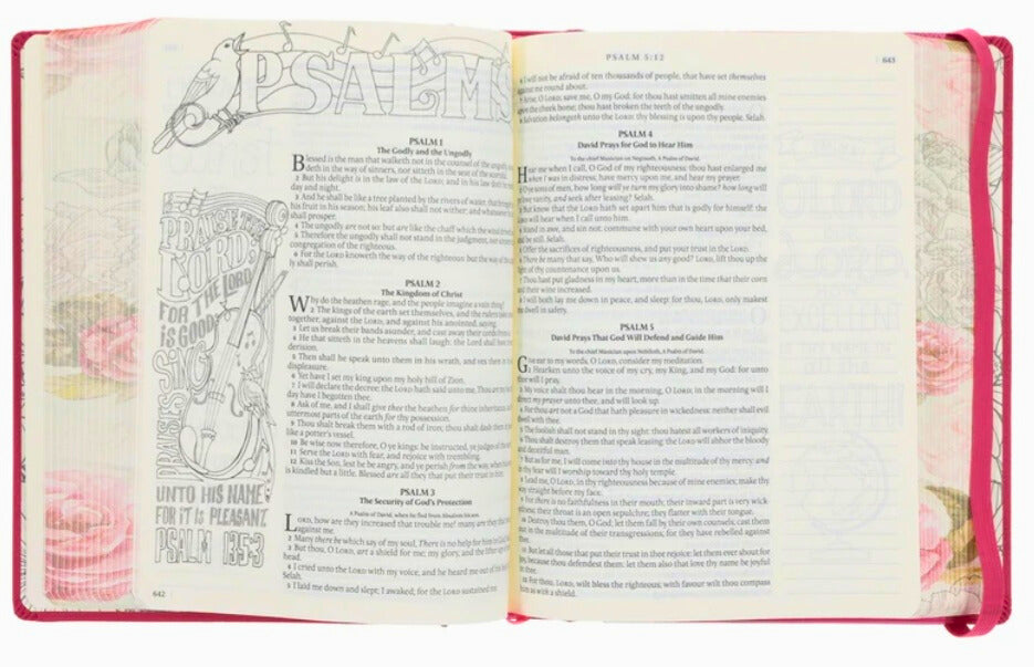 KJV Pink Faux Leather Hardcover My Creative Bible