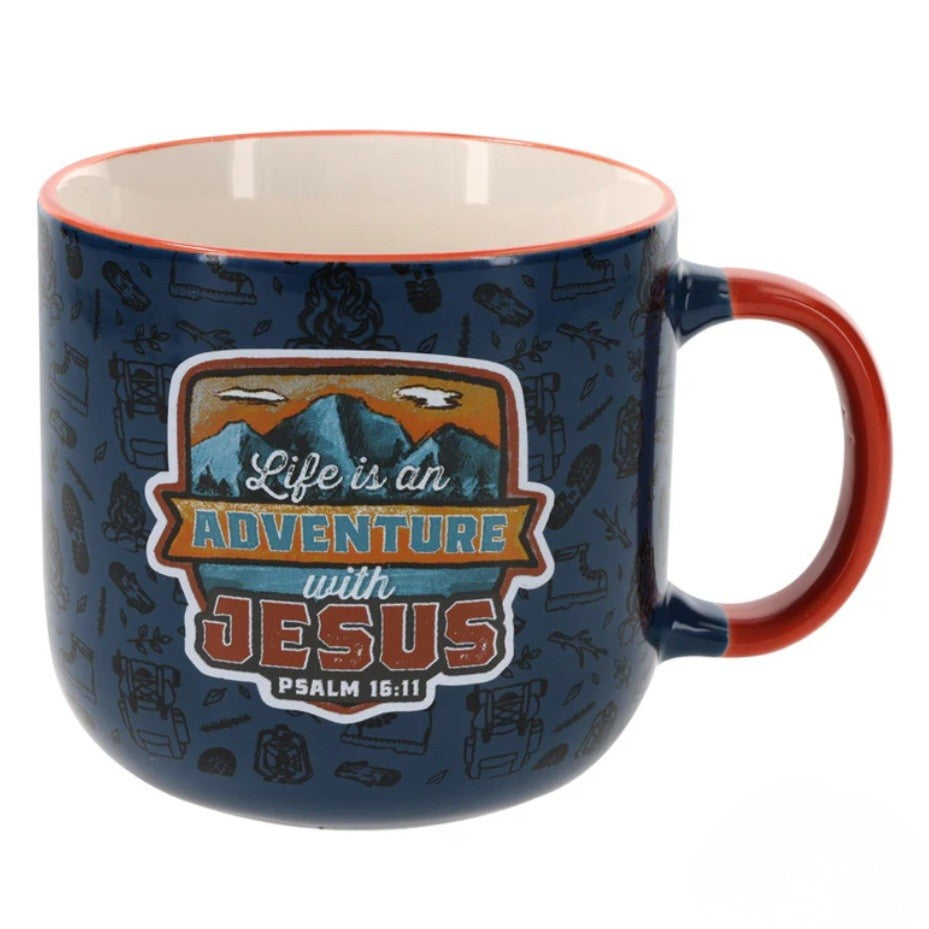 Life Is an Adventure with Jesus Ceramic Mug