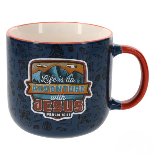 Life Is an Adventure with Jesus Ceramic Mug
