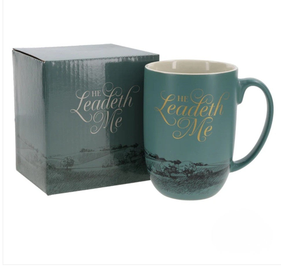He Leadeth Me Ceramic Mug