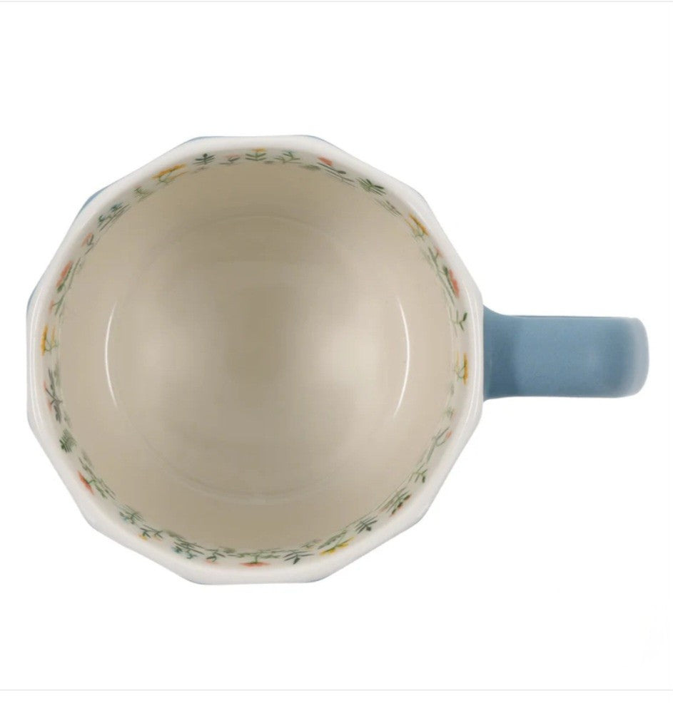 Morning Motivation Blue Ceramic Mug