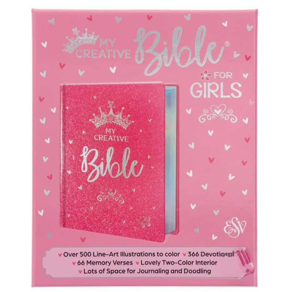 ESV Pink Glitter Hardcover My Creative Bible for Girls