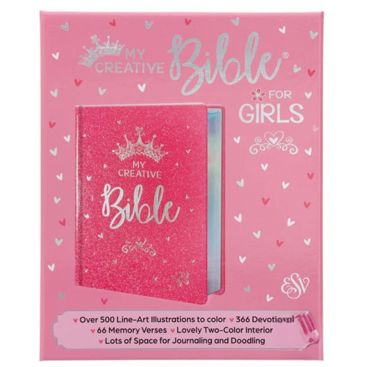 ESV Pink Glitter Hardcover My Creative Bible for Girls