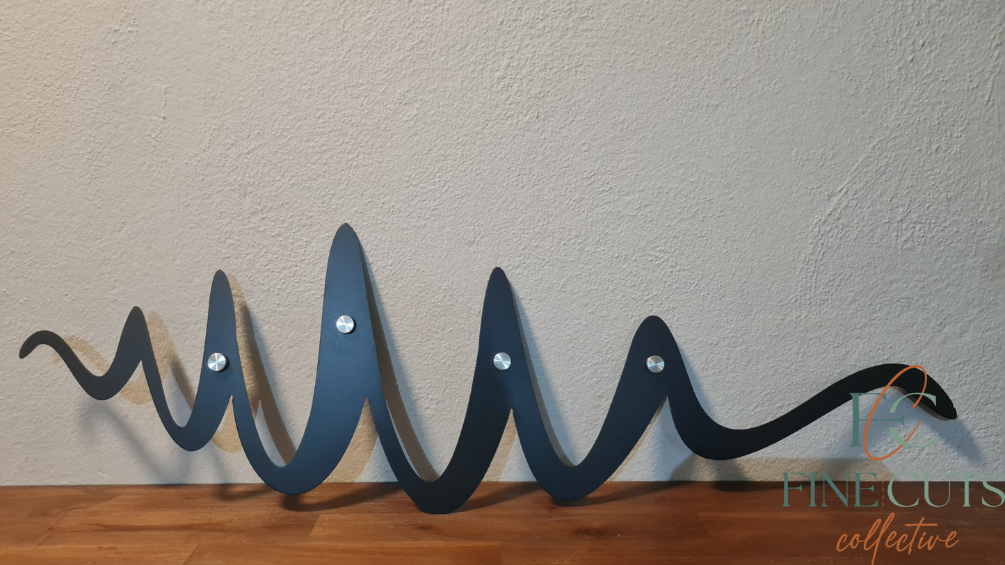 Modern wave sculptural wall feature