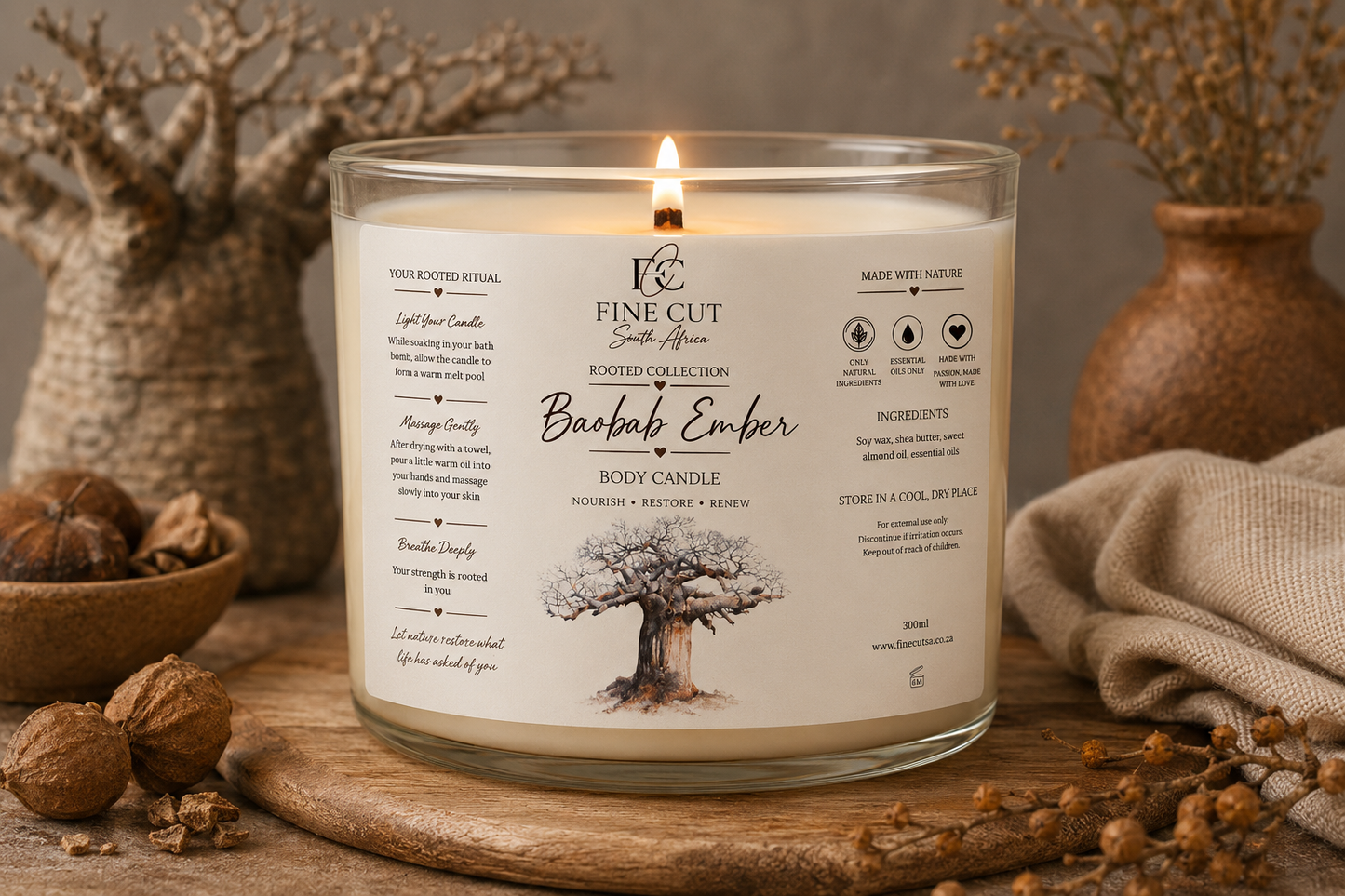 Body Candle - Baobab Ember